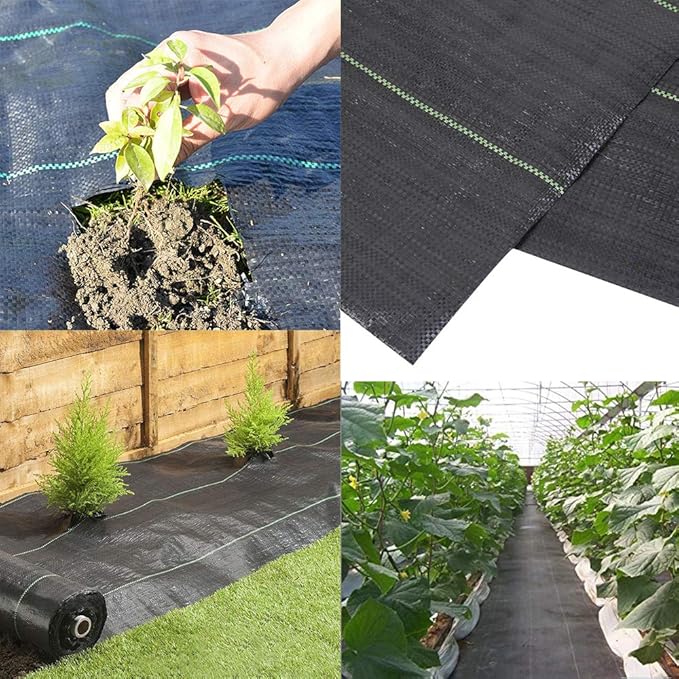 Petgrow Heavy Duty Weed Barrier Landscape Fabric for Outdoor Gardens, Non Woven Weed Blockr Fabric - Garden Landscaping Fabric Roll - Weed Control Fabric in Rolls(4FTx250FT)