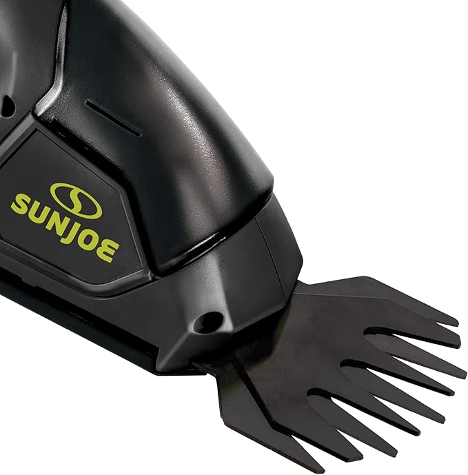 Sun Joe HJ604C Cordless Grass Shears and Hedge Trimmer, 2-in-1 Handheld Shrub Trimmer, 7.2V Lithium-Ion Battery, 1250 RPM Steel Blades, Charger Included