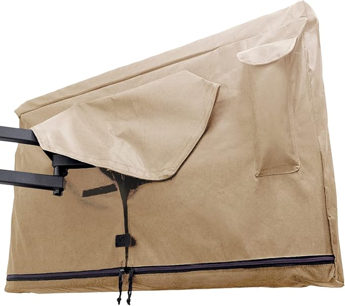 Outdoor TV Cover 40, 42, 43 inch - with Zipper, Weatherproof, Waterproof 360 Degrees Protection, Soft Non Scratch Interior - Beige