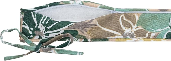 Magpie Fabrics Square Corner Seat Cushion, 18" x 18" x 2.5", 2 Pack, Indoor/Outdoor Waterproof Weather Resistant Universal Chair Pads for Patio Garden Dining - Green Floral