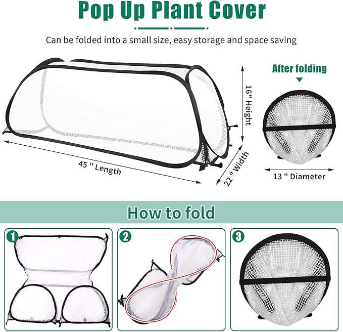 ANGAR Garden Covers for Raised Beds, Garden Row Plants Cover Accelerator, Freeze Protection Greenhouse Cover for Raised Garden Beds Protecting Seedlings Fruits Vegetable Rows