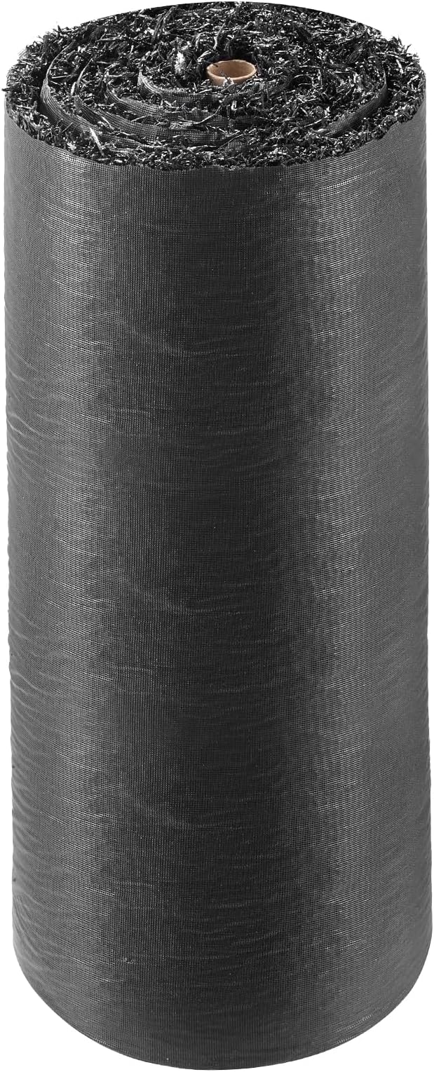 VEVOR Rubber Mulch Mat Roll, 2 Rolls 96 x 24 in Recycled Rubber Mulch Mat, 0.5 Thick Cuttable, Reduced Weed Growth, Natural-Looking Weed Barrier Mat, Permanent Walkway Pathway for Landscaping