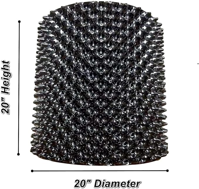 RooTrimmer Air Pruning Containers, 25 Gallon Air Pruning Planters, 100 Liter 20" X 20" D/H Special Packing Interlocked Large Air Root Pruning Planters for Big Tree Grow Outdoor, Black, 5 Packs