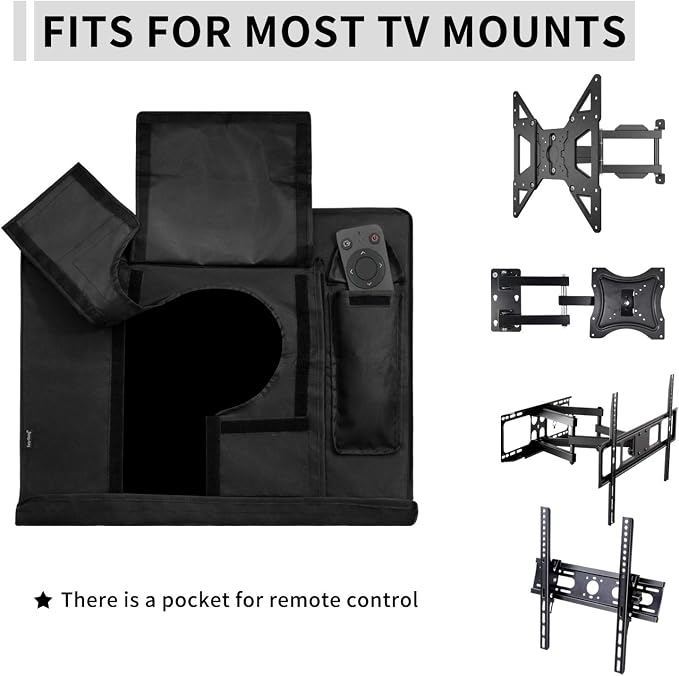 Easy-Going Outdoor TV Cover for 36 to 38 inch with Openable Front Flap for Watching TV, Convenient Use without Remove, Durable TV Cover with Free Cleaning Cloth