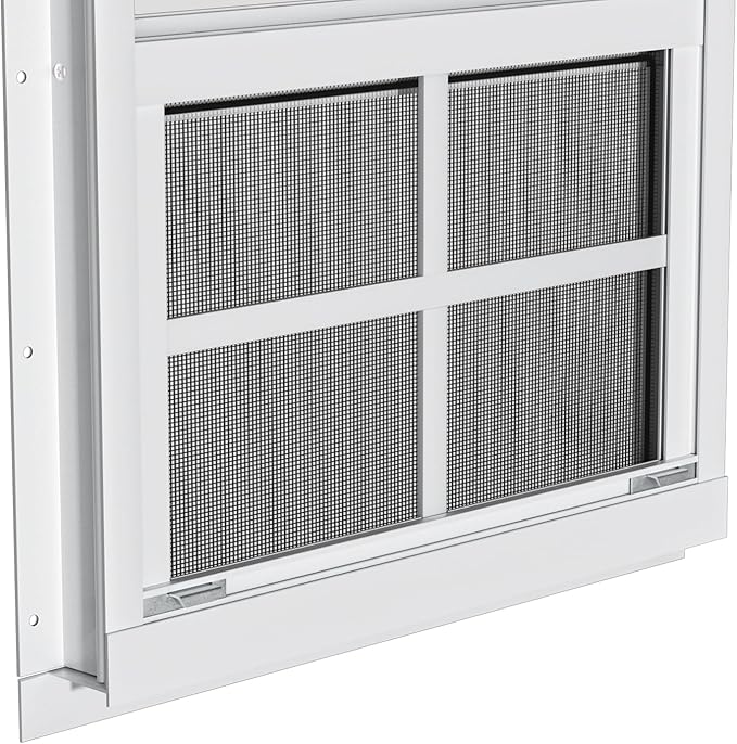 WRISIN 2 Pack Shed Windows 18" W x 23" H Flush Mount, White Household Windows for Playhouses, Barns, Chicken Coop
