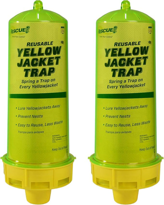 RESCUE! Reusable Yellowjacket Trap – Includes Attractant - 2 Traps