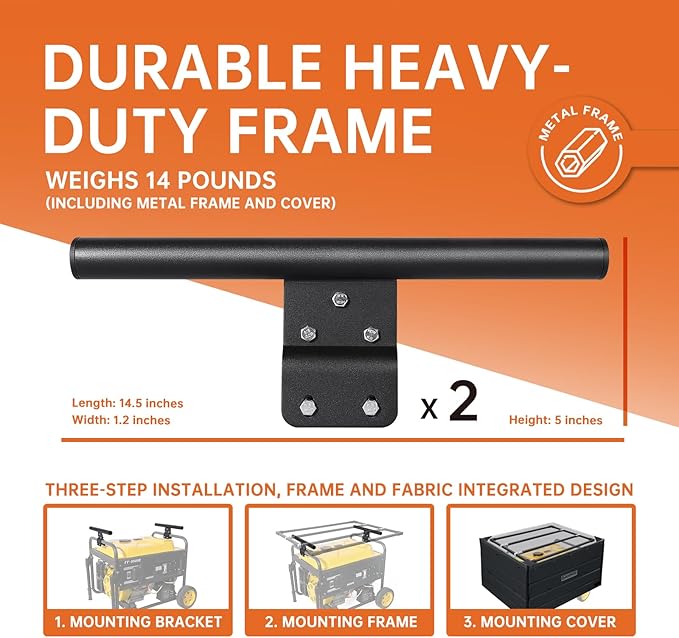 GenArmor Generator Cover Height Extension Brackets, Generator Lifting Brackets, Pack of 2