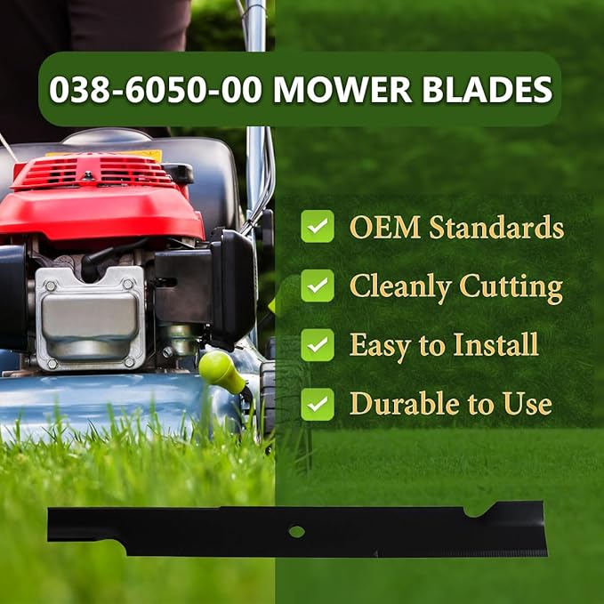 038-6050-00 High Lift Mower Blades Set for Bad Boy Exmark Gravely Hustler Toro 60" Lawn Mower, Replaces 038-2007-00 038-6060-00 038-6002-00, Compatible with ZT60 CZT60 (6PACK)
