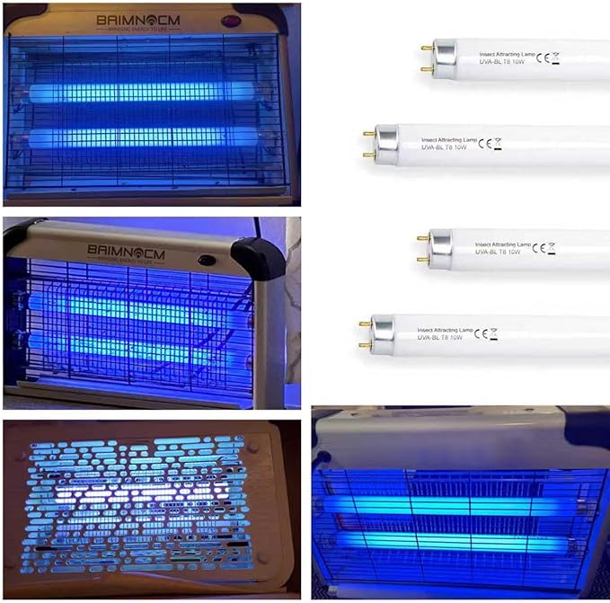 BAIMNOCM F10T8/BL 10W UV Bug Zapper Replacement Bulbs, 365nm Black Light Tubes for Aspectek, LiBa, Micnaron, 20W Insect Killer, FSL BL T8 F10W 13.8 Inch, G13 Base, 6 Pack