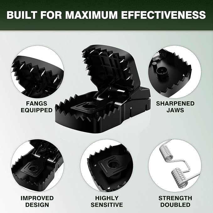 Unstoppable Extra Large Squirrel Giant Rat Traps Heavy Duty | 2 Pack | Indoor Outdoor Escape Proof Squirrel Traps that Kill Instantly | Reliable and Reusable