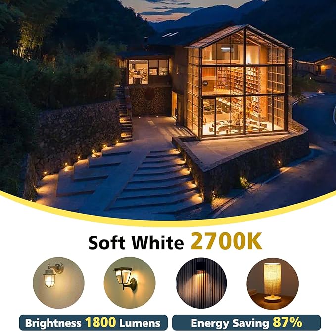 Gonhom Par38 led Flood Lights Outdoor Light Bulb,Dimmable 1800LM,20W Replace up to 200W,Outdoor Flood Light Bulbs for Backyard,Garage,Porch,Garden,6 Pack 2700K Warm Light