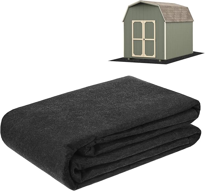 M METERXITY Outdoor Storage Shed Mat, 8x8 FT Waterproof Small Shed Flooring Mat for Patio Furniture Floor Protecting from Wear/Liquid/Dust/Oil, Non-Slip Carport Pad [Grey]