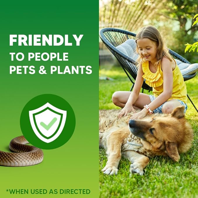 Snake Repellent for Yard, Snake Deterrent Outdoor, Snake Away Repellent for Garden/Lawn, Backyard Snake Repellent, Covers 120 Sq Ft, Lasts Up to 60 Days, 8Packs