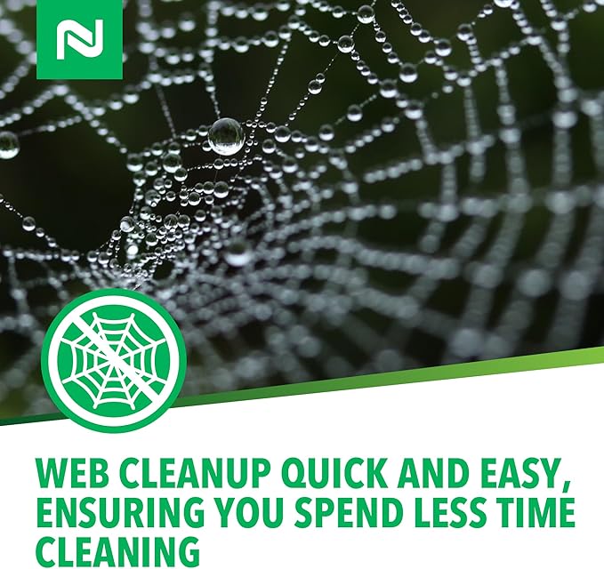 Nisus Web Out Cobweb Eliminator and Repels Spiders, Ants, Mosquitoes, Cockroaches, Aids in Web Control, Ready-to-Use Biodegradable Spray, 1 Quart