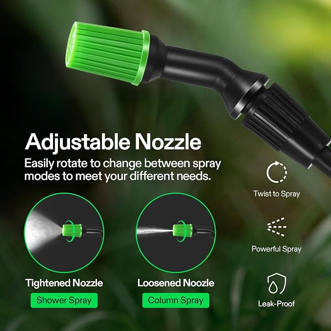 VIVOSUN Pump Sprayer 2 Gallon, Pressurized Lawn & Garden Water Spray Bottle with Adjustable Shoulder Strap, Pressure Relief Valve, for Spraying Plants, Garden Watering and Cleaning