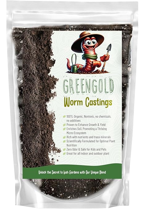 GARDENWISE Organic Worm Castings Premium Worm Castings Fertilizer for Nutrient-Rich Soil and Healthy Plant Growth (3 QUARTS)