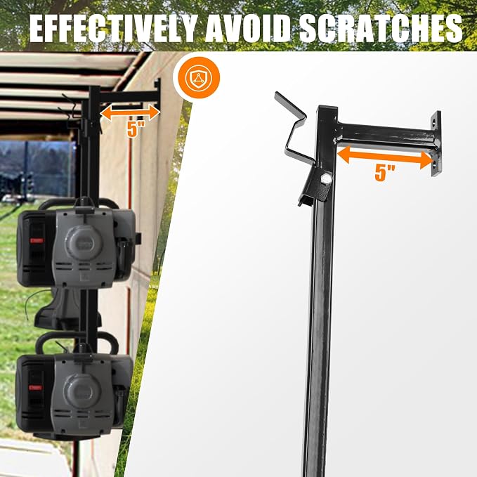 MELIPRON Weed eater Rack for Enclosed Trailer, Landscape Trimmer Rack for for Lawn Equipment, Weed Wack Holder for Yard Lawn Tools Equipment