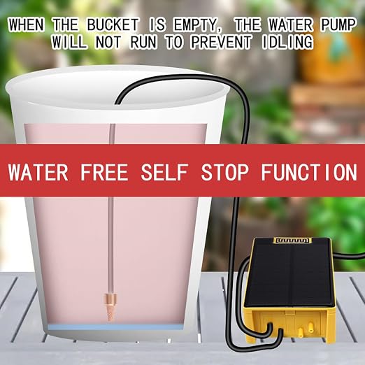 Solar Powered Dual Pump Drip Irrigation Kit,Child Lock 2 Group Automatic Watering System with Rain Sensing Digital Display Screen for Garden Patio Balcony Vacation (for 30 Pot Plants)