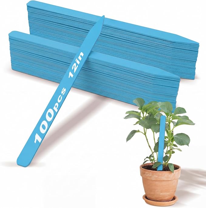 Weysat 100 Pcs 12" Wood Plant Labels for Field or Containers Plant Tags Wood Garden Labels for Seedling Stakes Markers Nursery Seed Tags with Smooth Surface for Pot Herbs Flowers Vegetables