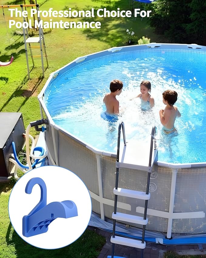 Swimming Pool Pipe Holders, Above Ground Pool Accessories with Hose Support - Pool Hose Holder Prevents Pipe Sagging, Universal Pool Accessories