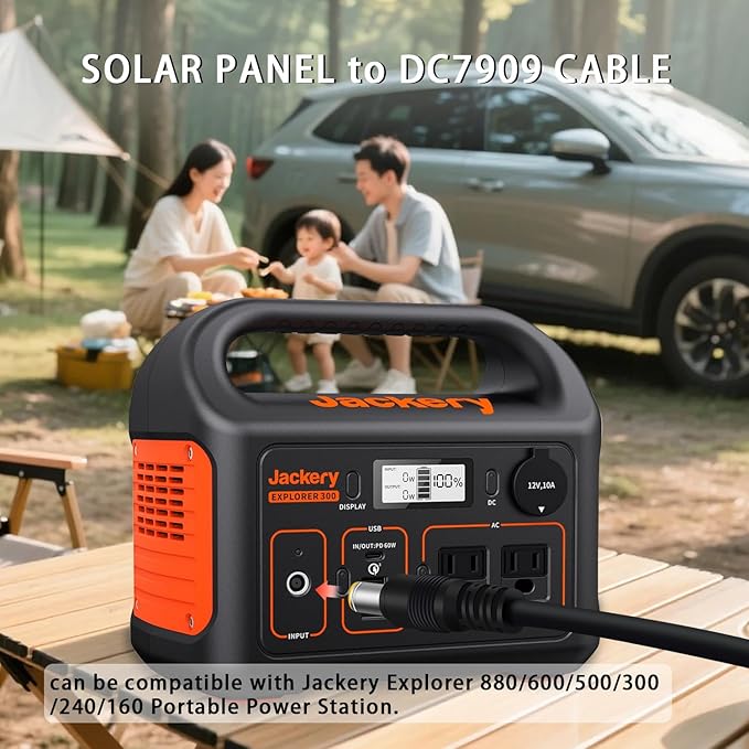 COMeap 6FT Solar Connector to DC 8mm Adapter Cable for Jackery Explorer 3000 2000 1500 1000 880 550 500 300 290 240 160 GZ Yeti BLUETTI Portable Power Station, Solar Generator, Solar Panel