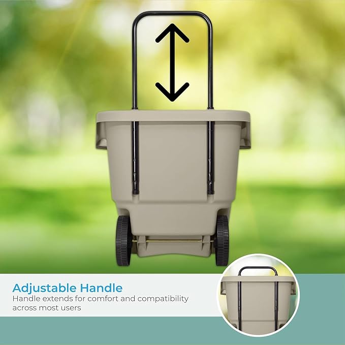 Suncast 2-Pack Multipurpose Rolling Lawn and Garden Utility Cart, 15 Gallon, Taupe - Outdoor Storage Carts with Wheels - Gardening Accessories, Tools, and Equipment