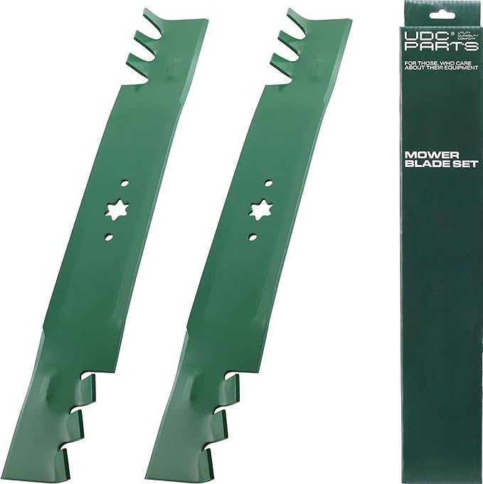 UDC Parts 942-0616A Mower Blades Replacement for Cub Cadet 42 Inch XT1 LT42 with 6 Star Hole Craftsman T110 Troy Bilt Pony RZT42 T210 LT4200 742-0616A 942-0616 Zero Turn / 2 Pack Gator Mulching