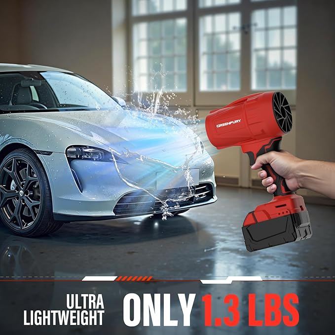 Cordless Leaf Blower Compatible with Milwaukee 18V Battery, 430 CFM 125 MPH Powerful Airflow - Lightweight Handheld Blower for Patio, Debris, Leaves & Snow Removal (Battery Not Included)