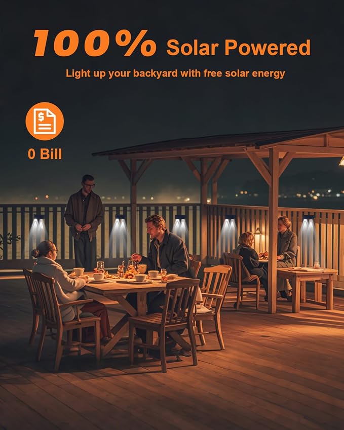 Solar Step Lights (Cool, DownSide-12Pack) | Solar Powered, Outdoor Steps