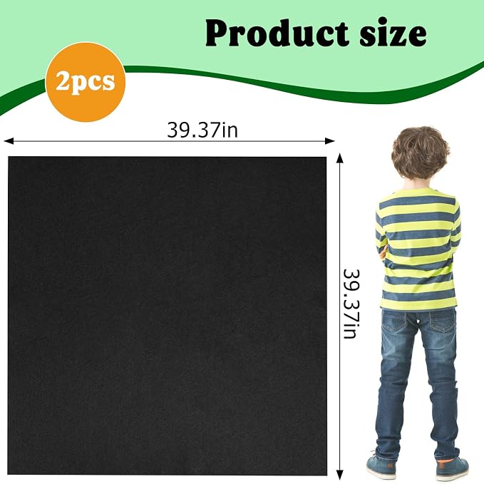 2 Packs Automatic Plant Watering Mat,39.4x39.4in Plants Watering Capillaries Mat 3mm Thick Wicking Mat for Seed Starting Seedling Greenhouse Hydroponics Indoor Potted Plants