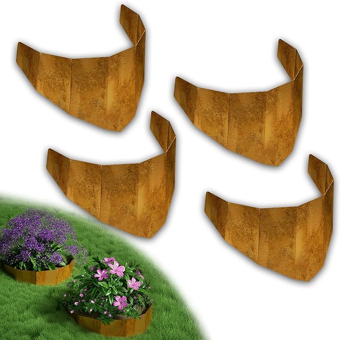 Decoroca Corten Steel Hillside Planter - Innovative & Durable Terrace-Style Planters for Slope Gardening - Prevent Soil Erosion, Beautify Hillsides & Landscapes (40" W x 18" H/Set of 4)