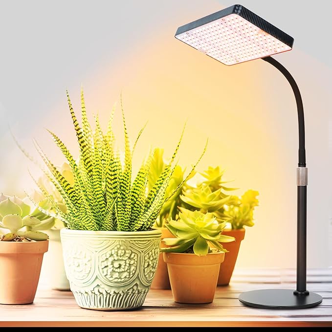 FRGROW 2026 Tabletop Grow Lights for Indoor Plants, Seed Starting, Bonsai, 25 Watt Power Draw, NO Need Adapter, Bright Enough Like A Small Sun, Daisy Chain Function, 16"-24" Height Adjustable