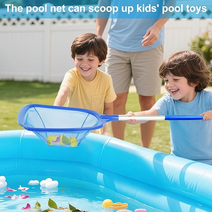 Hot Tub Pool Skimmer Net, Pond Net With 13'' Aluminum Pole, Deep Ultra Fine Mesh for Hot Tubs/Spas/fountain/Small Pools, Durable Aluminum Handle Leaf & Debris Cleaner for Above ground Inground Pool