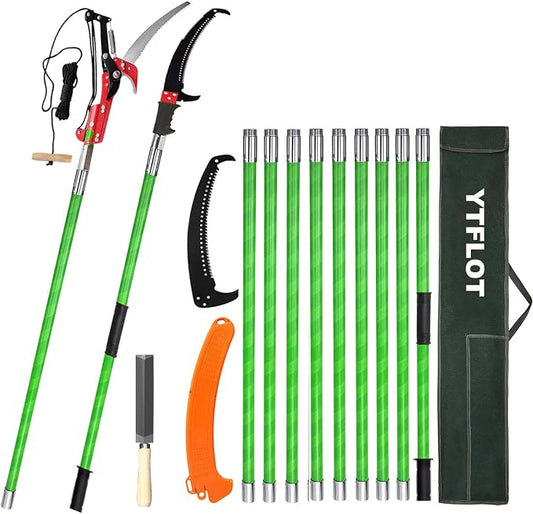 2-32 Feet Pole Saws For Tree Trimming Manual Pole Saw Tree Trimmers Tree Pruner Extendable Tree Pole Saw Green