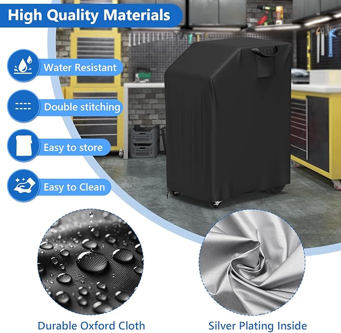 COSHNIBI Dust Cover for Robinair A/C RRR Machine, Heavy Duty 600D Oxford Protector Cover, Compatible with Robinair AC1234-6, 34788NI, 34788NI-H, and 34988NI Models, Black