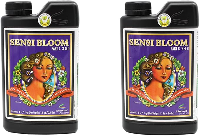 Advanced Nutrients 6101-14AB pH Perfect Sensi Bloom Part A+B, 1 Liter, Brown/A 2pack