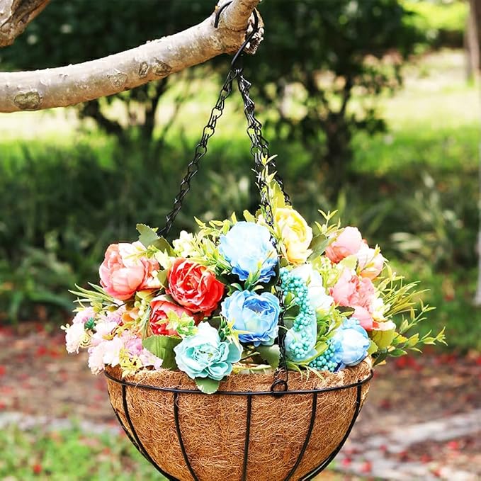 4PCS Coco Liner for Hanging Basket 18 Inch Round 100% Natural Planter Liner Replacement