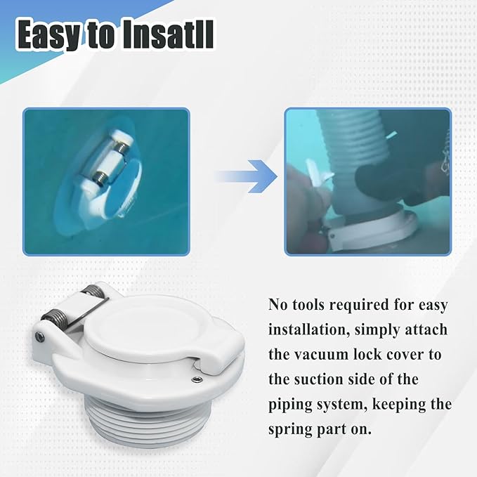 2 Pcs W400BWHP Vacuum Safety Lock, Swimming Pool Wall Accessory Replacement, for Pool Suction Cleaners