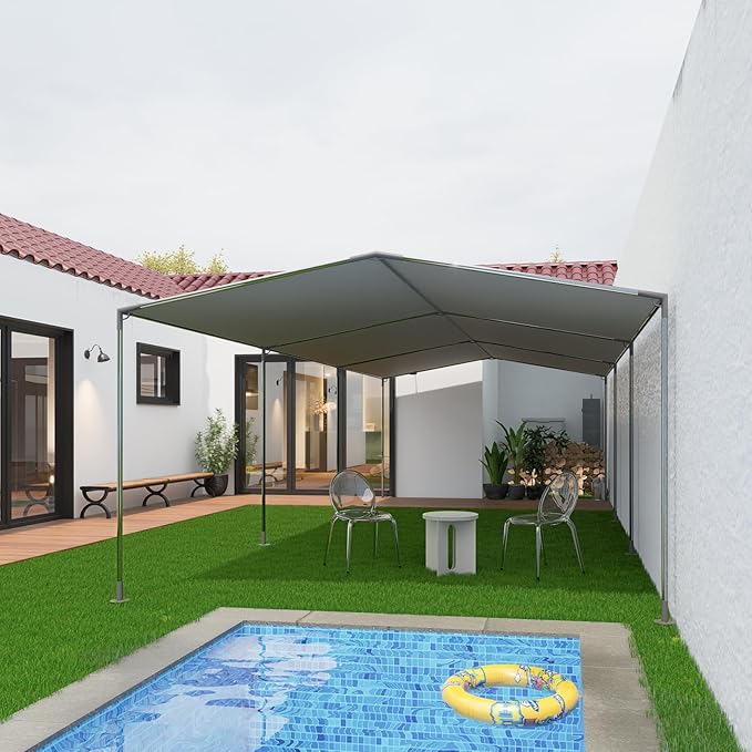 8 Leg Carport Kits，Low Peak Canopy Fitting Kit with 1-3/8" ID, Galvanized Steel Carport Connectors, shed Frame kit DIY Project