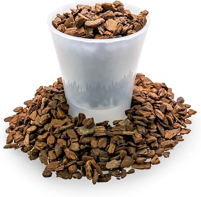 Premium Grade New Zealand Pinus Radiata Bark by Gardenera - 10 Quart - Organic Hand Mixed New Zealand Pine Bark for Orchids - Medium Chips 9-12mm - 2 Bags of 5 Quart