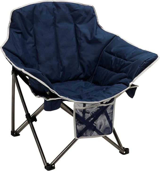 SUNNYFEEL Oversized Camping Chair Heavy Duty Folding Moon Chair Large Sofa Chair for Adults 500 LBS Portable Camp Lawn Chair with Storage Bag for Beach, Trip, Lawn, Outdoor Camp for Adults & Carry Bag