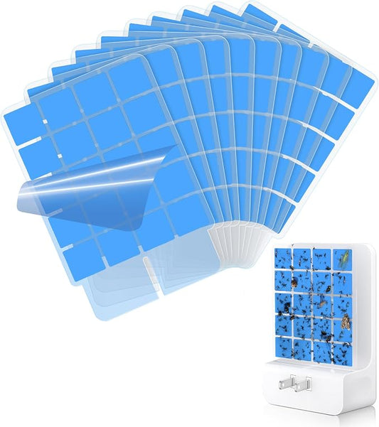 Upgraded 10 PCS Double-Sided Adhesive Card Refills for Replacement | Compatible with Flying Insect Trap Device N386A-Pro (Replacement Refills Only)