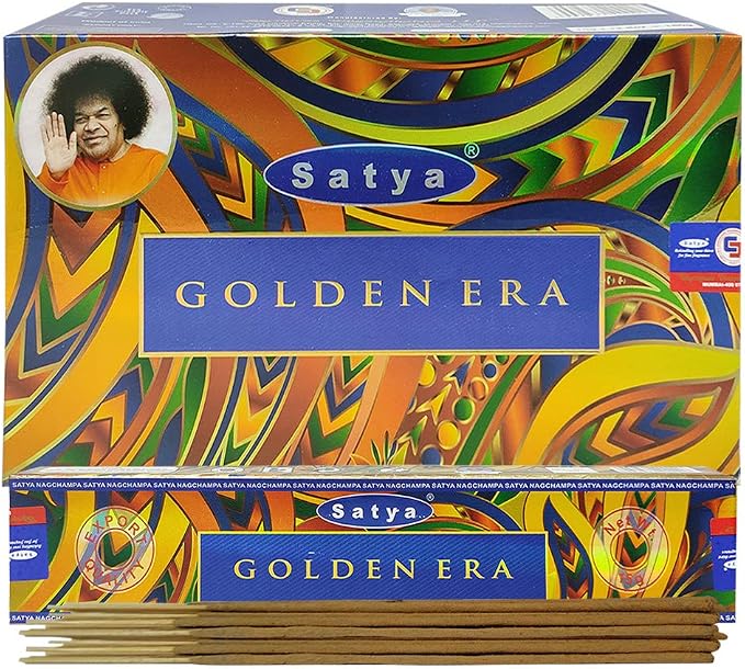 Golden Era Incense Sticks and Incense Stick Holder Bundle Insence Insense Satya