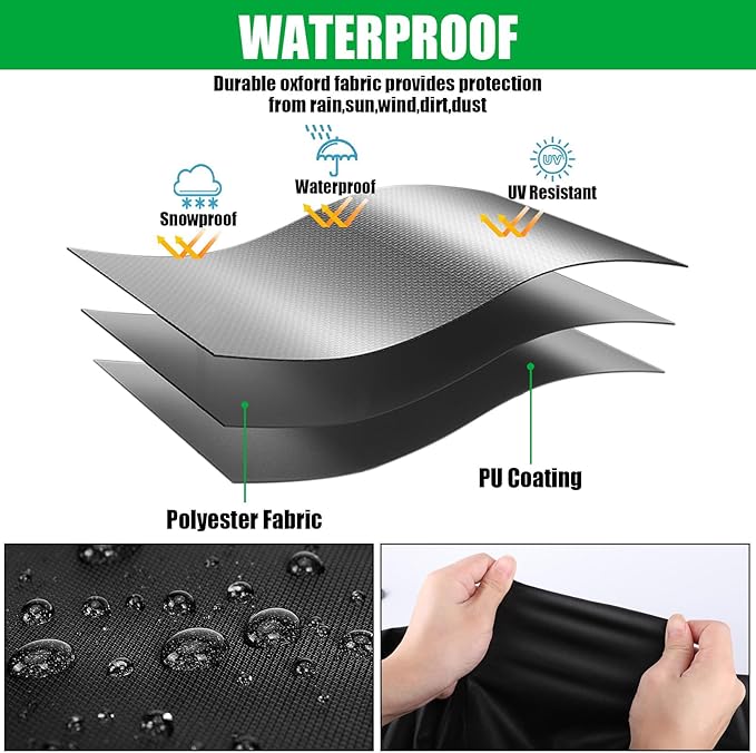 Outdoor Table Cover 31 Inch, Waterproof Patio Prep Table Covers, Outdoor Rectangle Bar Table Cover for Outdoor Furniture - 31 x 25 x 33 Inch