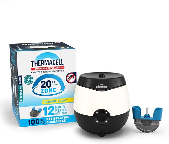 Thermacell E-Series Rechargeable Mosquito Repeller with 20’ Mosquito Protection Zone; Bug Spray Alternative; Scent Free