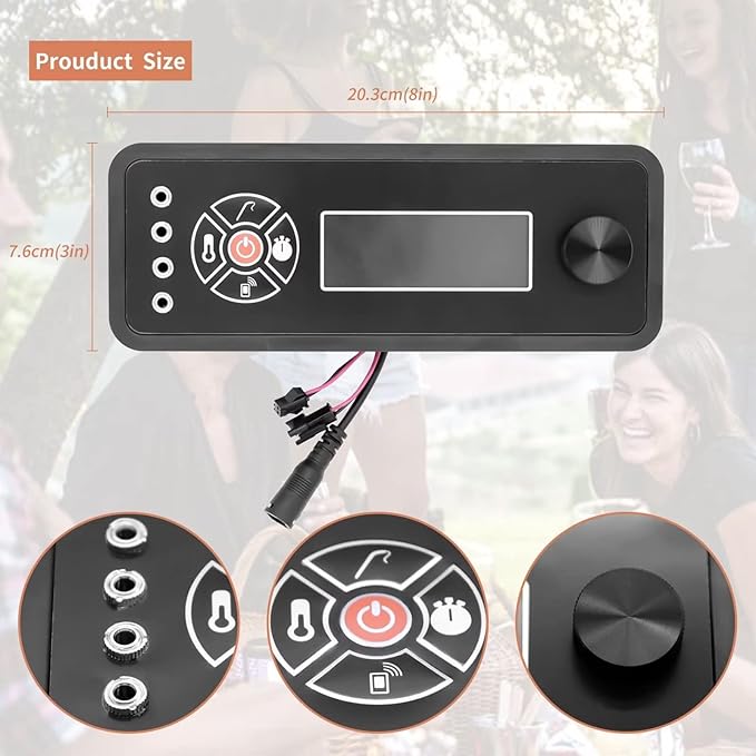 9904200043 Controller Compatible with Masterbuilt Gravity Series 800 Digital Charcoal Grill + Smokers, Digital Control Panel (Non-Wifi) for Model: MB20040122, MB20040221 Replacement Part