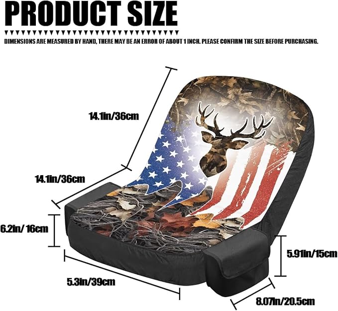 American Flag Riding Lawn Mower Seat Cover for Tractor Accessories Non Slip Agricultural and Industrial Vehicle Seat Cover Compatible with Craftsman Cub Cadet Kubota