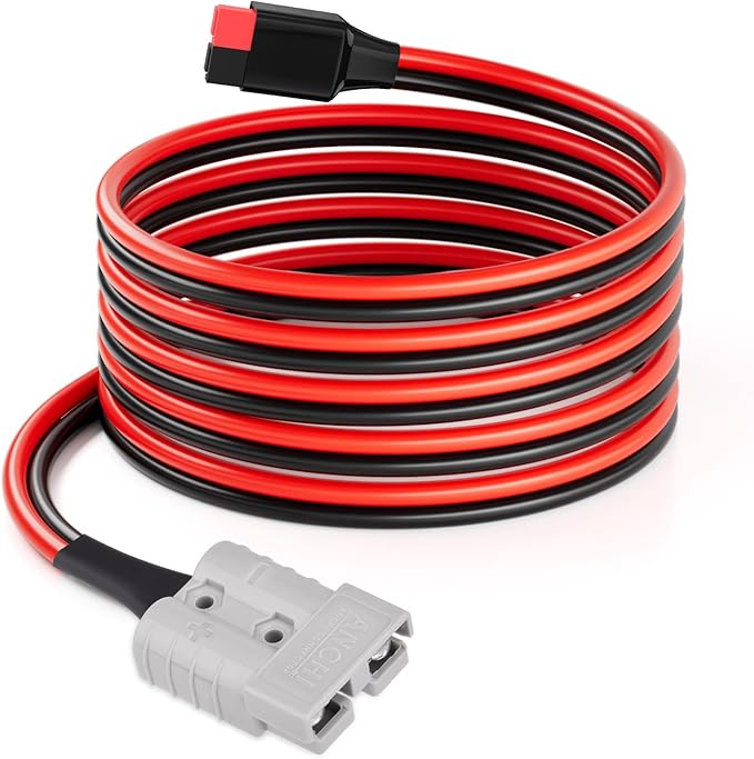 ELFCULB 10AWG 10FT Battery Quick Connect/Disconnect to Anderson Extension Cable, Anderson SB50-PP45 Amp Connector Cable for Solar Portable Gennerator Battery Power Transfer
