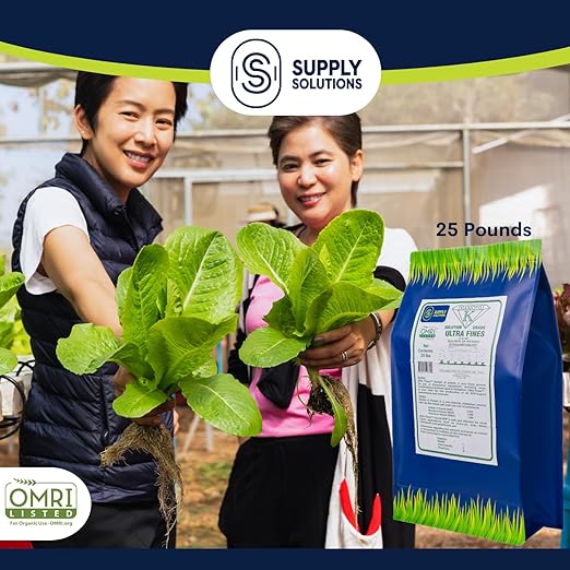 Supply Solutions Sulfate of Potash 0-0-50 - Organic Potash Fertilizer - Suitable for Fertigation, Drip Systems, Foliar, Hydroponics, Greenhouse Use - Ideal for Flowers, Fruits, Gardens (25 Pounds)