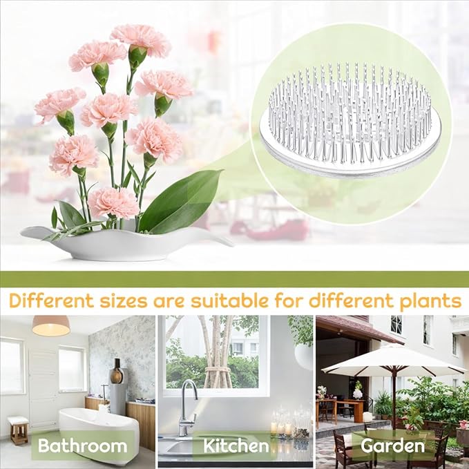 Waydress 48 Pcs 2.8 Inch Plastic Flower Frog Flower Pins Floral Frog for Arrangements Vase Japanese Ikebana Kenzan Floral Arrangement for Crafts Fixed Tools, Wedding Decor, Mother's Day Gifts (Clear)